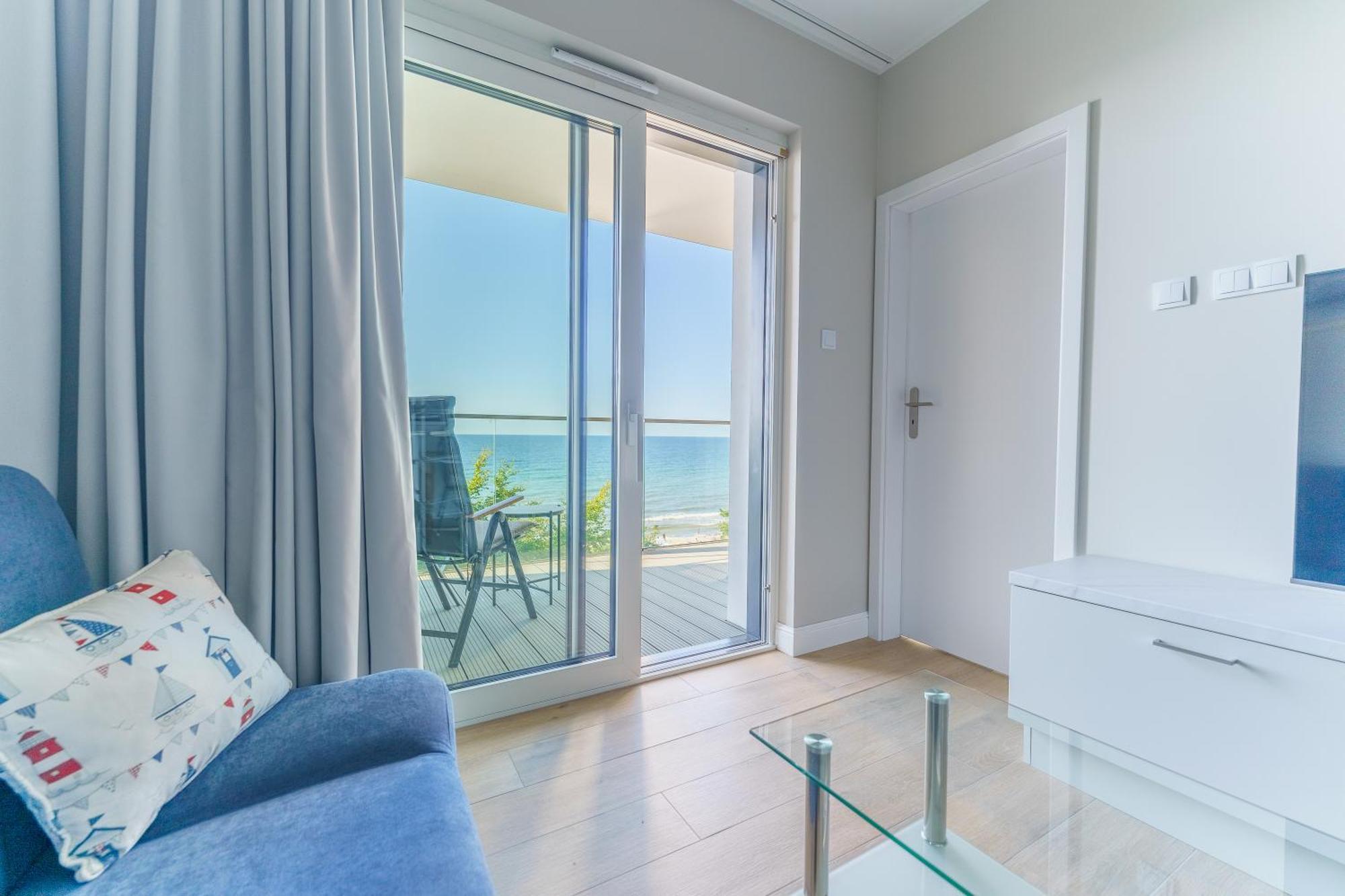 Apartament Kapitanski Z Widokiem Na Morze 4 Pietro - By Perlowa Przystan Rent Sianożęty Exterior foto